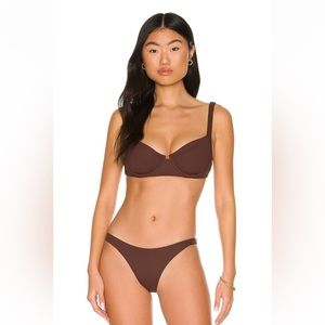 vitamin A Demi Brown Bikini Set XS NWT from Revolve